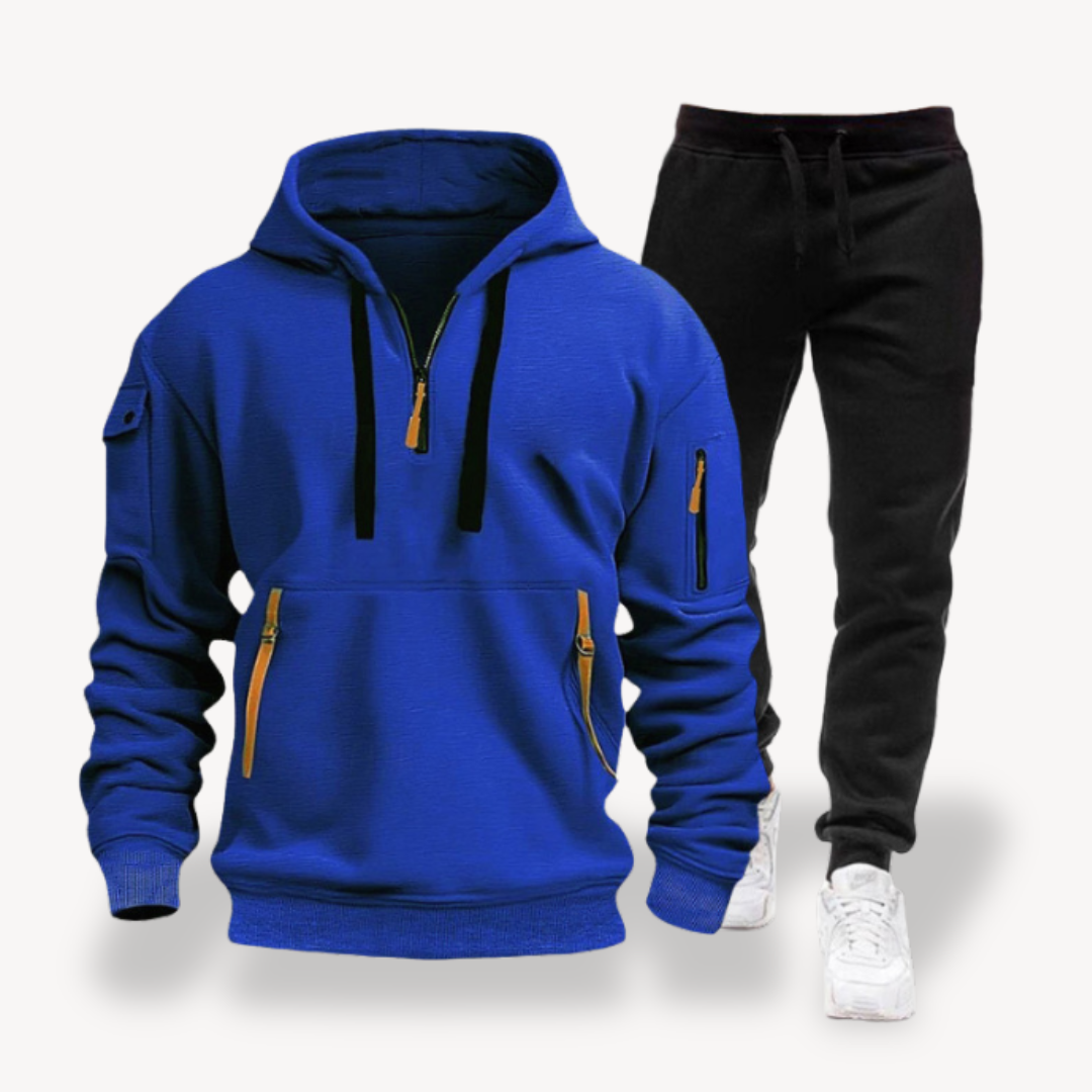 Tech Tracksuit Set - Half Zip Hoodie and Joggers