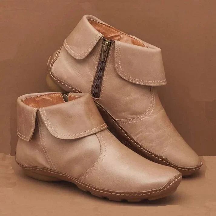 Ankle Boots | Side Zip with Strap Detail