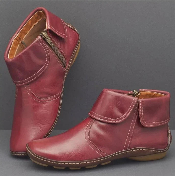 Ankle Boots | Side Zip with Strap Detail