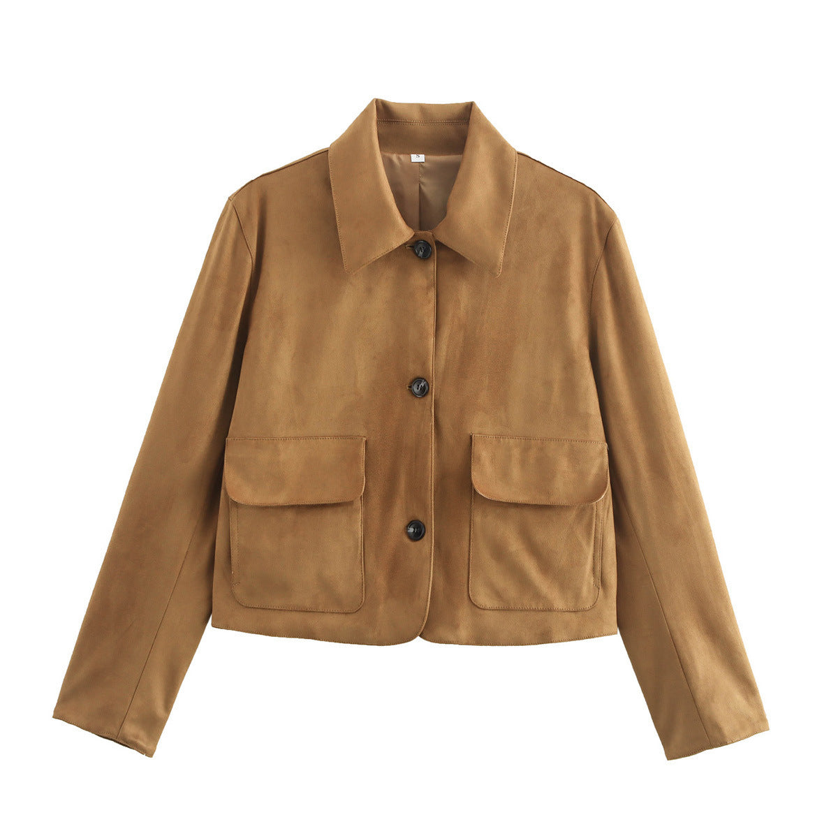 Short Button Jacket - Boxy Fit with Front Flap Pockets