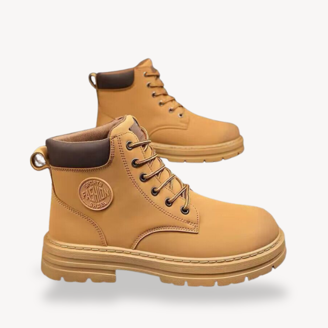 Work Boots - Ankle Height with Lace Up Street Style