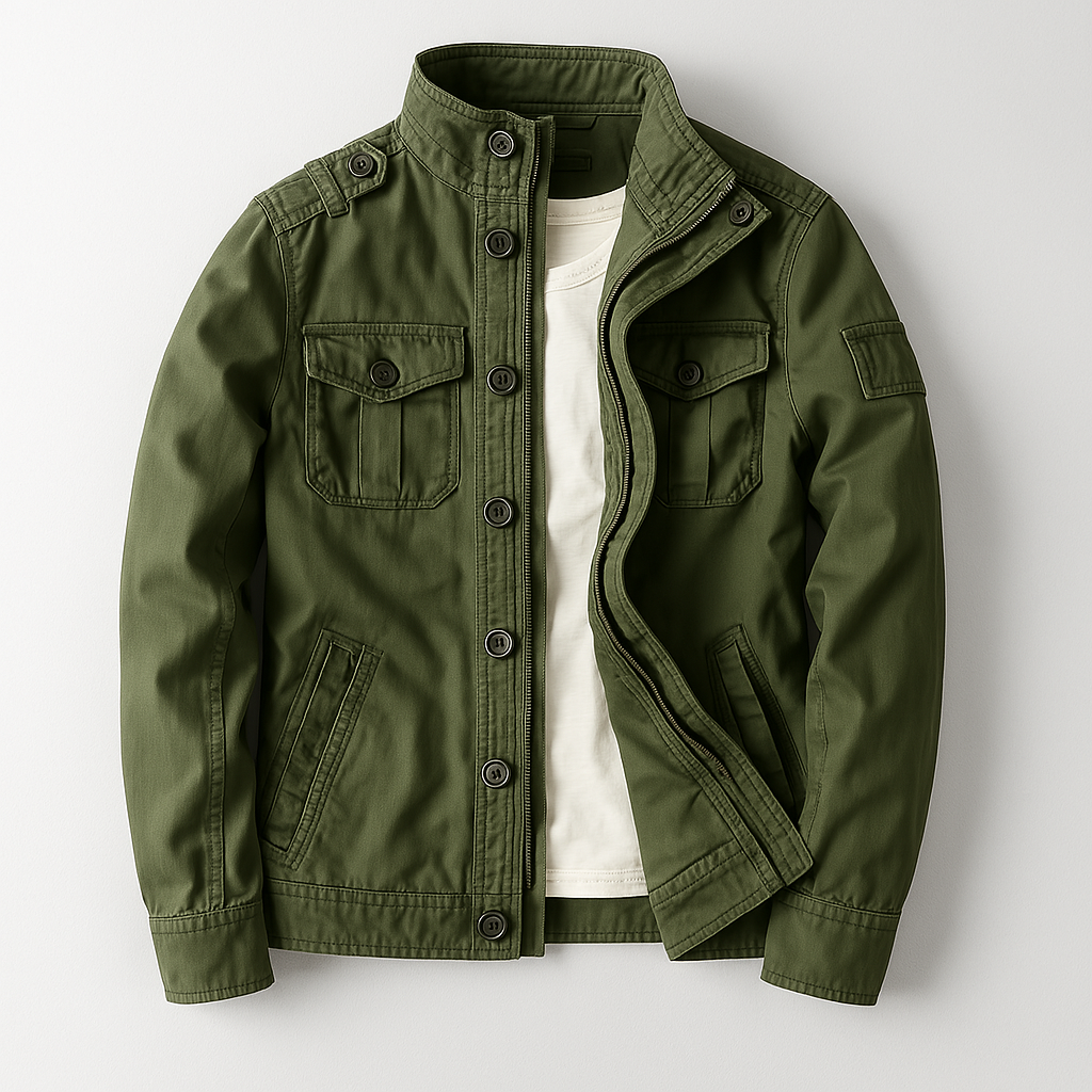 Utility Jacket | Button Front Casual Style