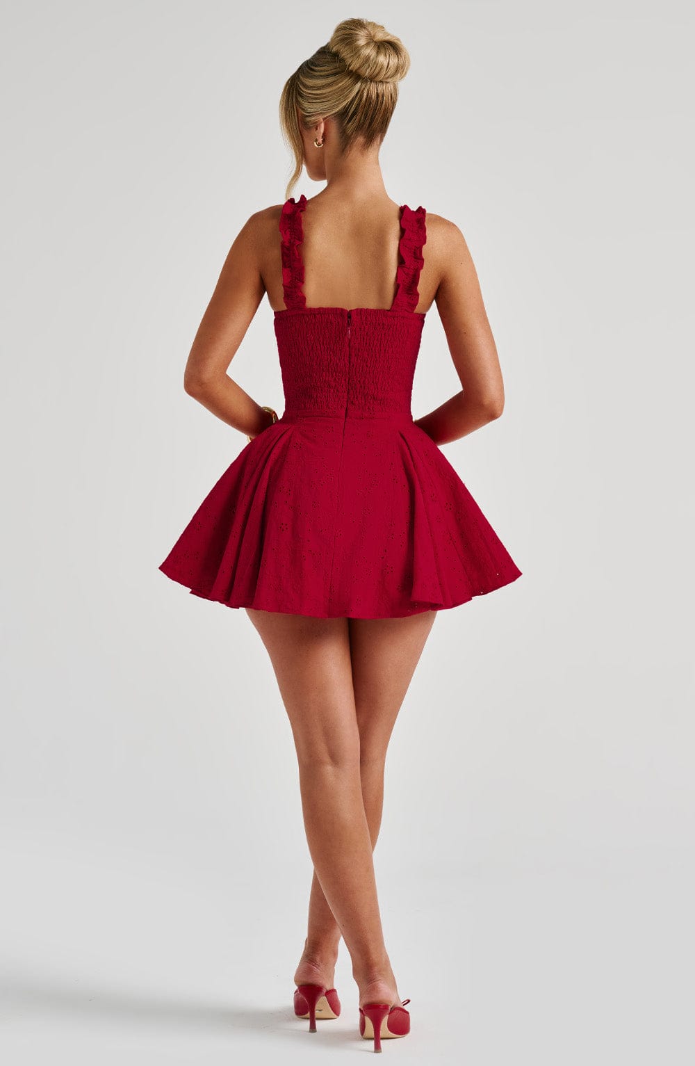 Women’s Off Shoulder Corset Playsuit | Flowy Mini Skirt
