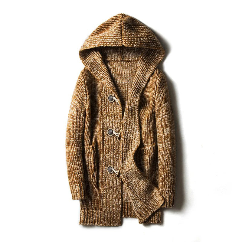 Hooded Cardigan - Toggle Front Closure