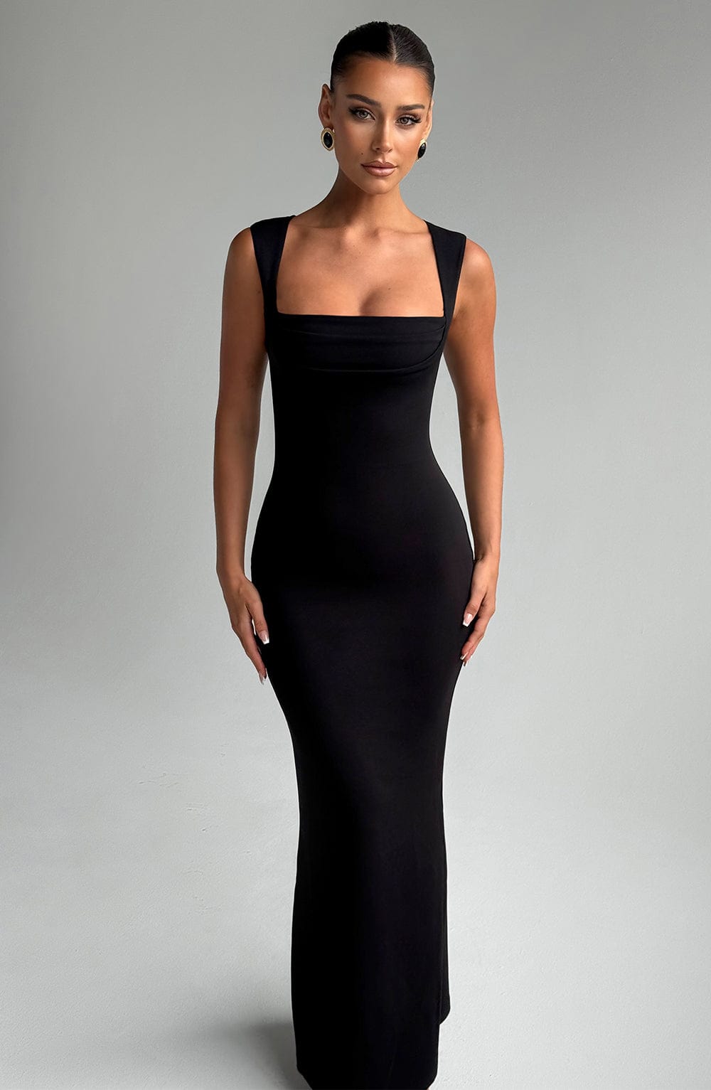 Women’s Square Neck Bodycon Maxi Dress | Formal Evening