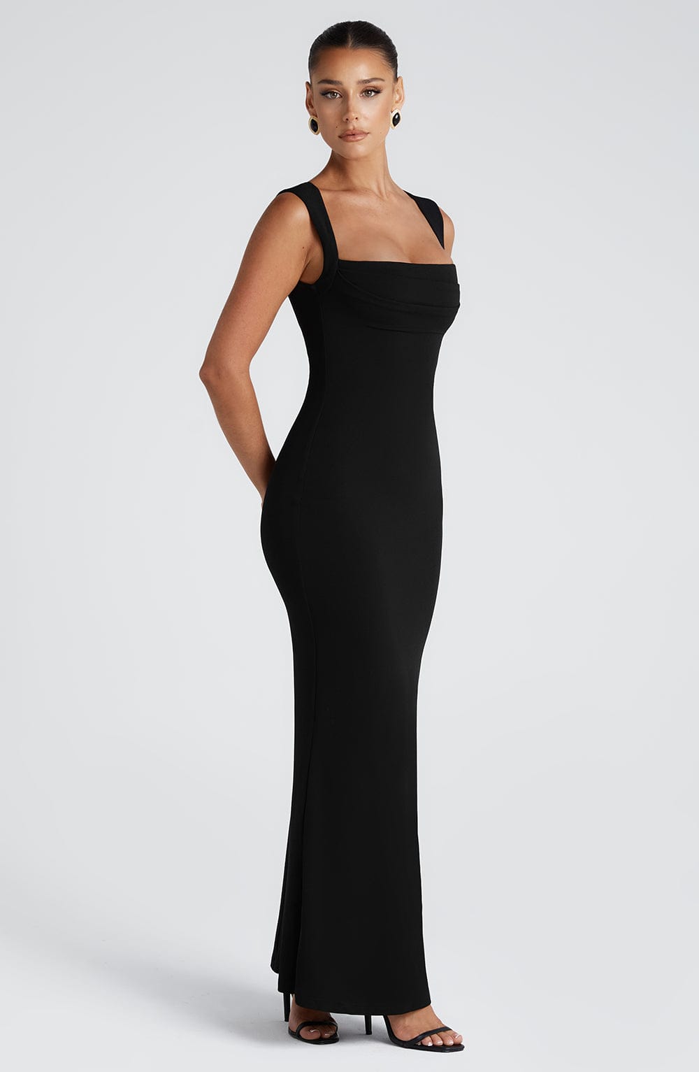Women’s Square Neck Bodycon Maxi Dress | Formal Evening