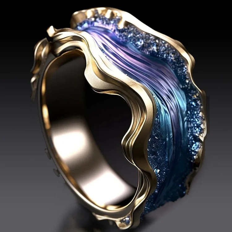 Statement Ring | Sculpted Crystal Design