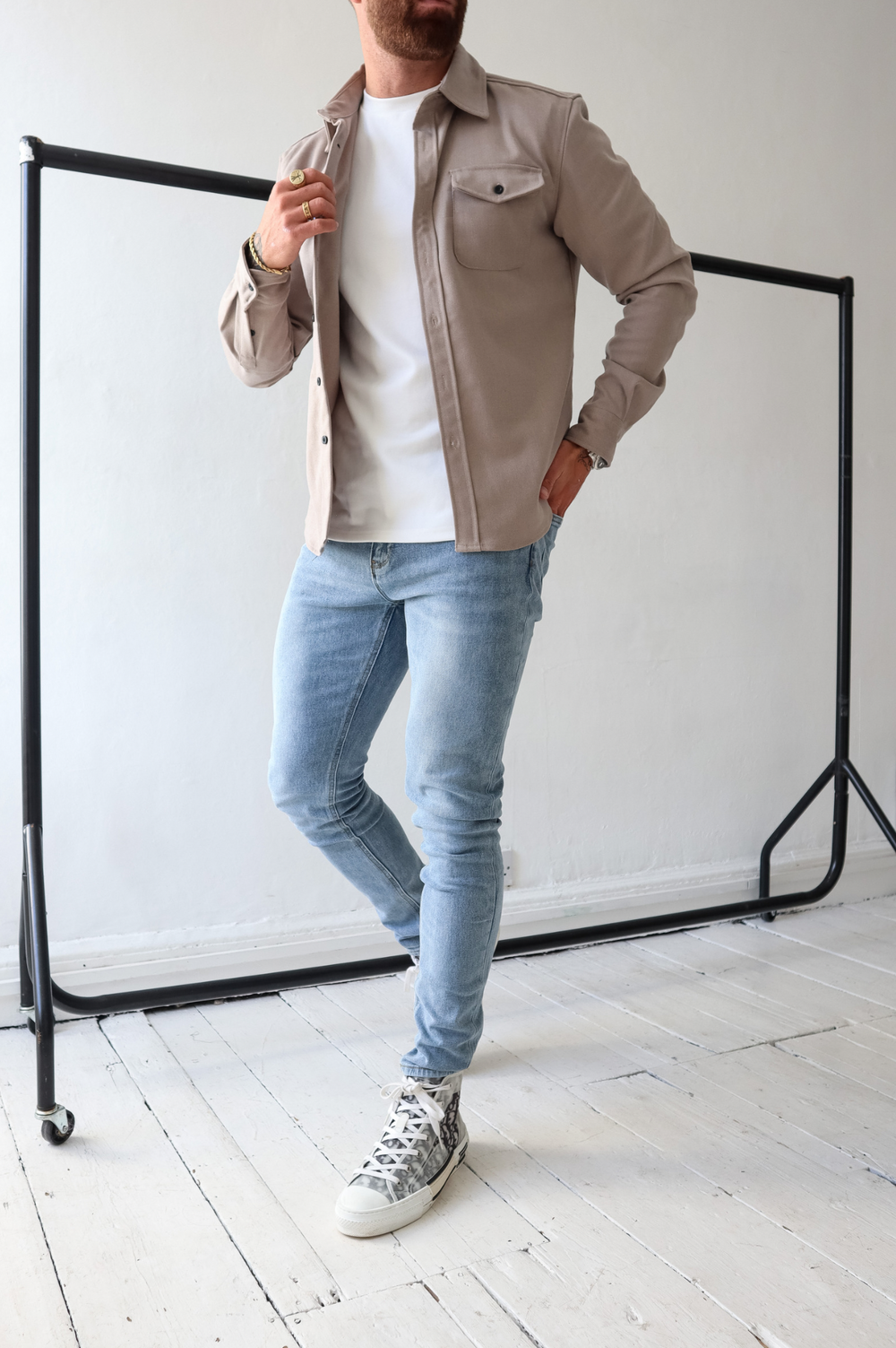 Overshirt Jacket | Long Sleeve Button Up with Chest Pockets