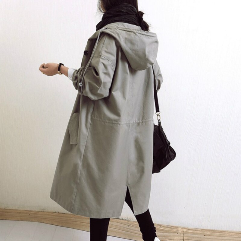 Trench Coat - Button Front Longline with Pockets