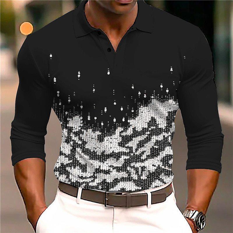 Long Sleeve Polo Shirt - Slim Fit Party Style