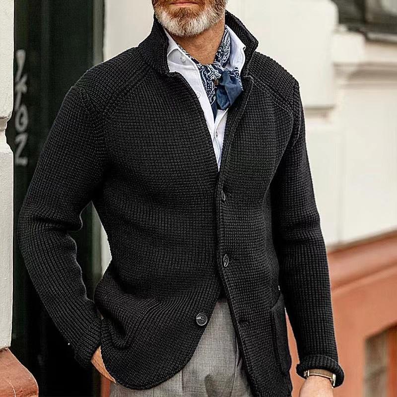 Knit Blazer - Button Up Cardigan Jacket