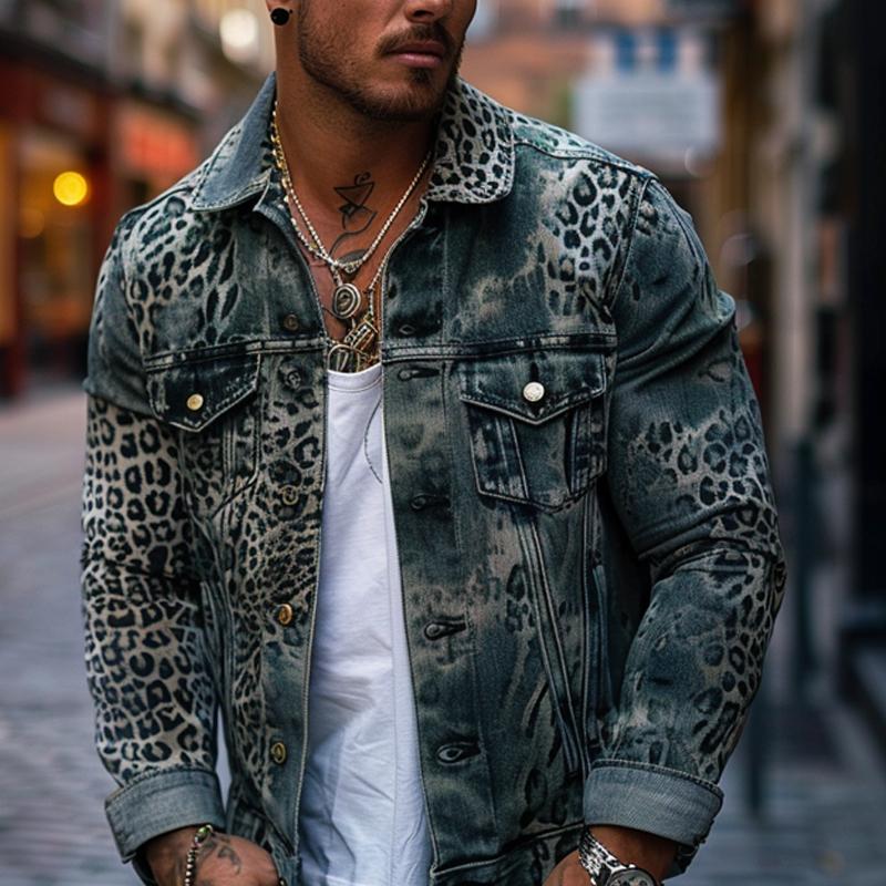 Denim Jacket | Printed Trucker Style