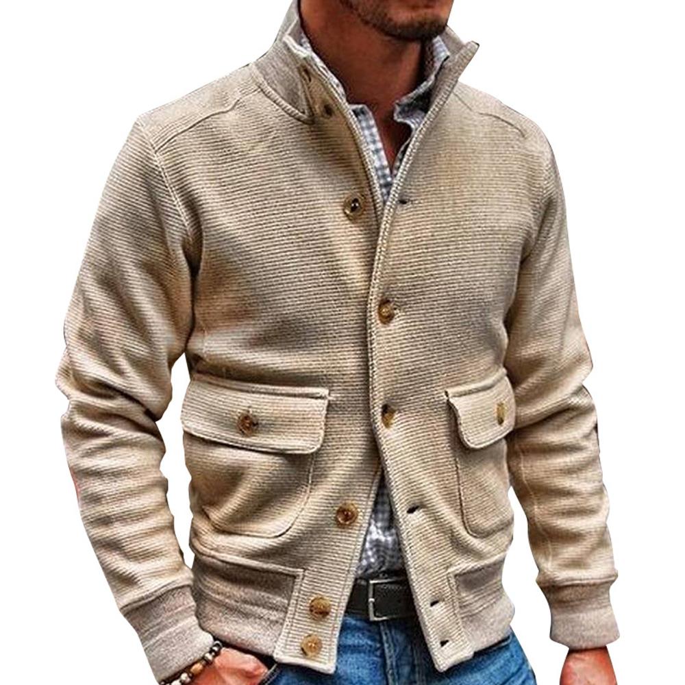 Casual Jacket | Stand Collar Button Front Design