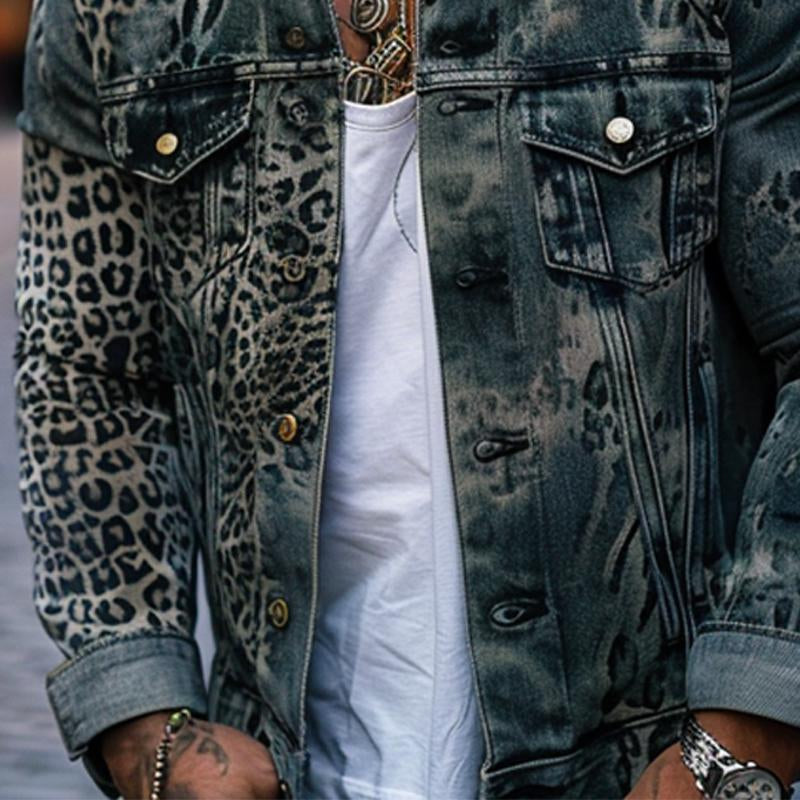 Denim Jacket | Printed Trucker Style