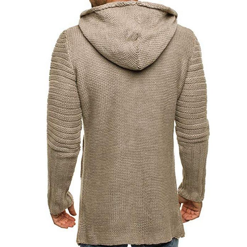 Long Knit Cardigan | Hooded Mid Length Style