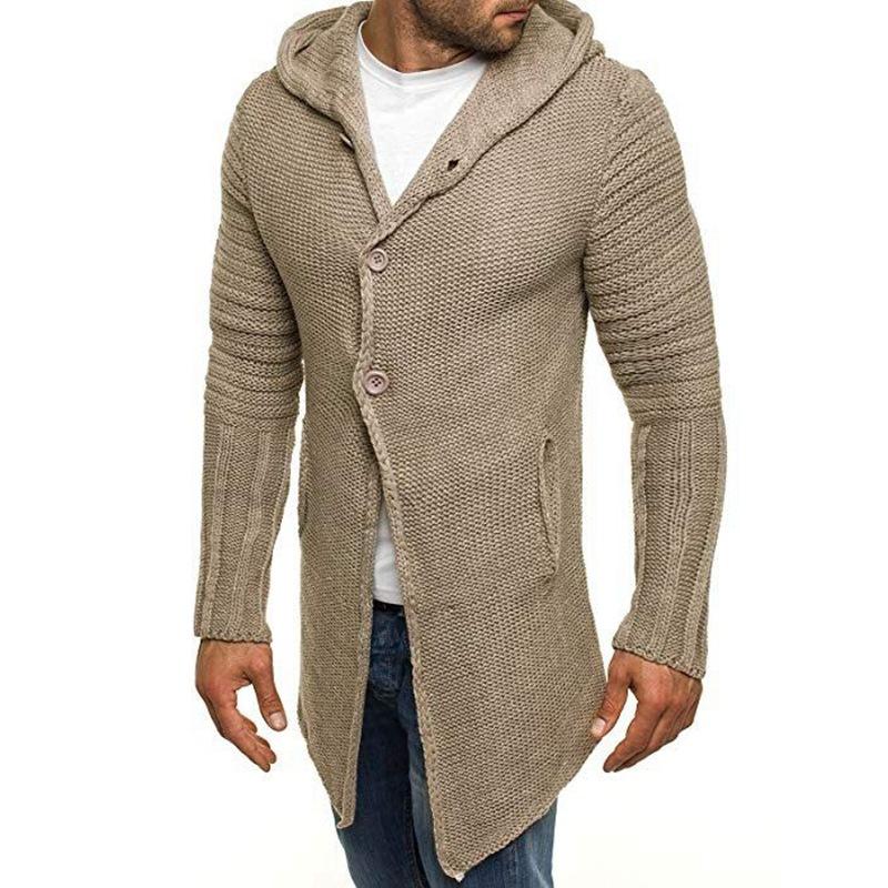 Long Knit Cardigan | Hooded Mid Length Style