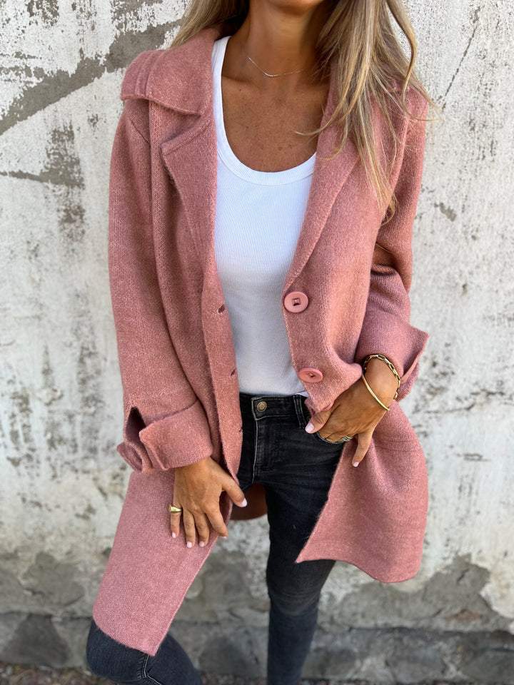 Longline Coat | Button Front with Collared Design