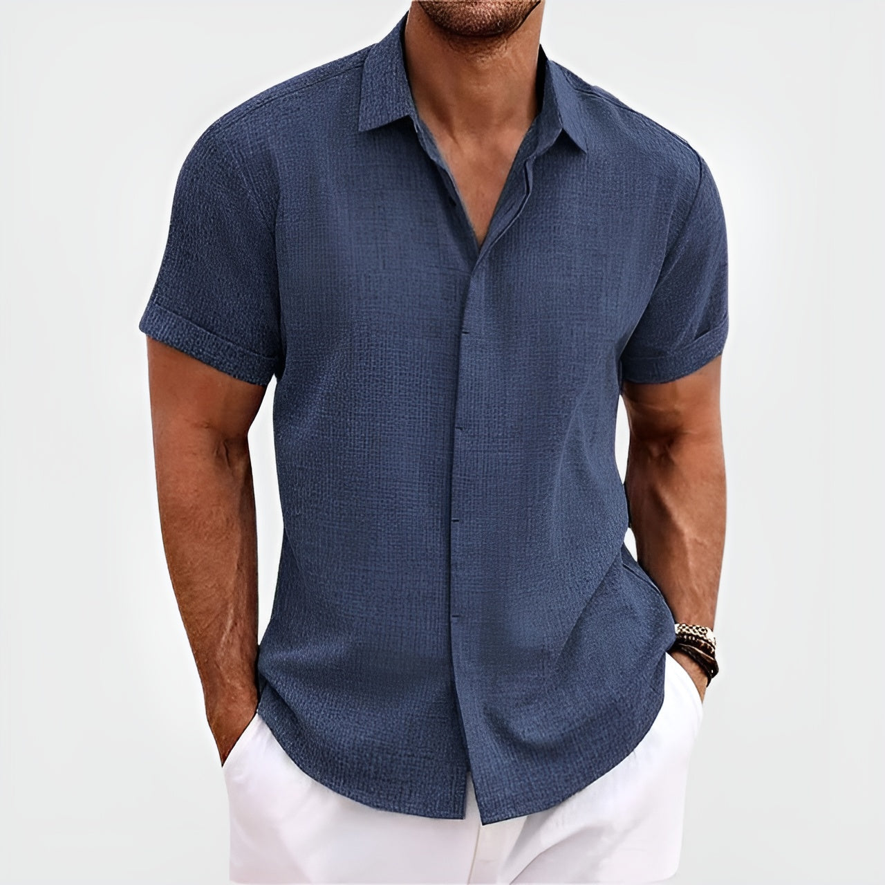 Men's Short Longsleeve Polo Shirt