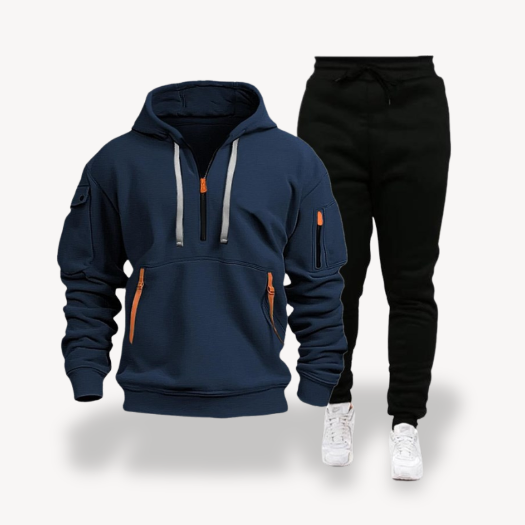 Tech Tracksuit Set - Half Zip Hoodie and Joggers