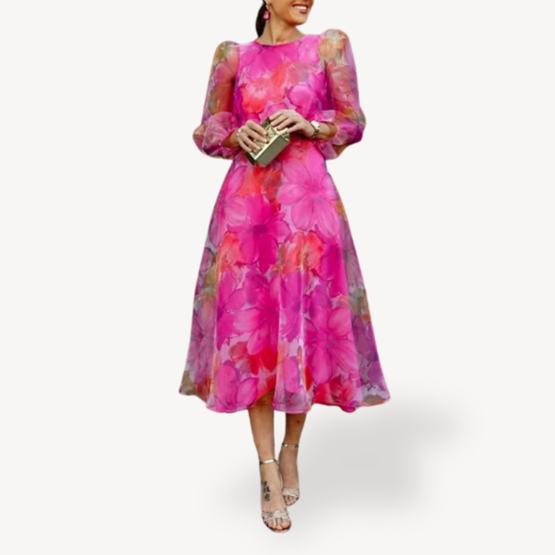 Women's Formal Wedding Guest Wrap Midi Dress