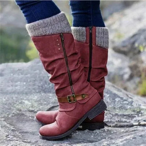 High Boots | Buckle Strap with Block Heel