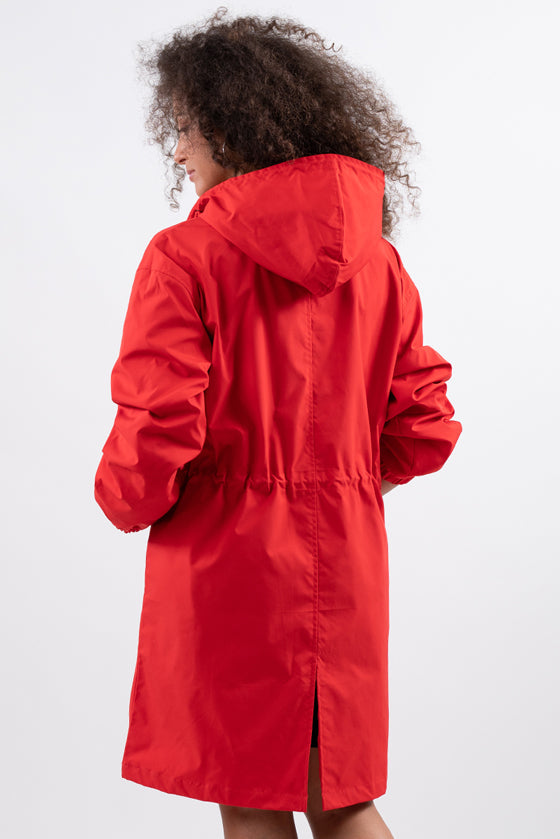 Hooded Rain Coat | Button Front Design