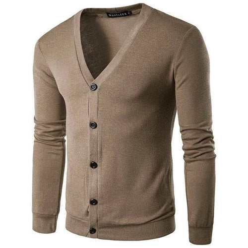 Button Up Cardigan | V Neck with Ribbed Trim