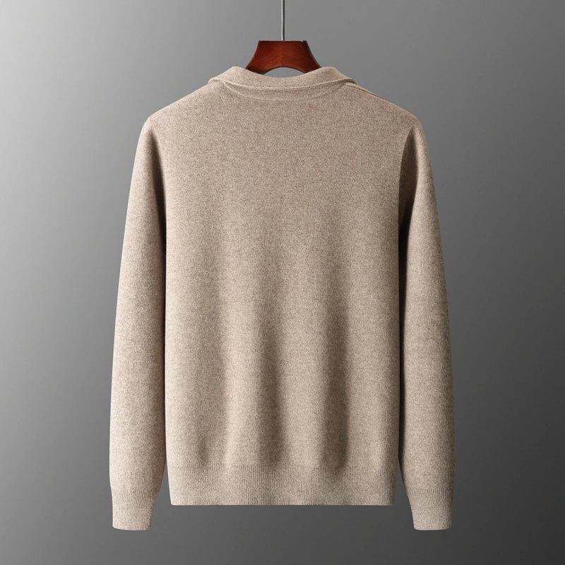 Zip Cardigan - Minimal Collar and Fine Knit Finish