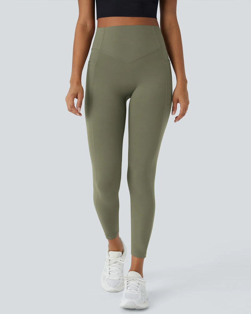 High Waist Gym Leggings - With Pockets