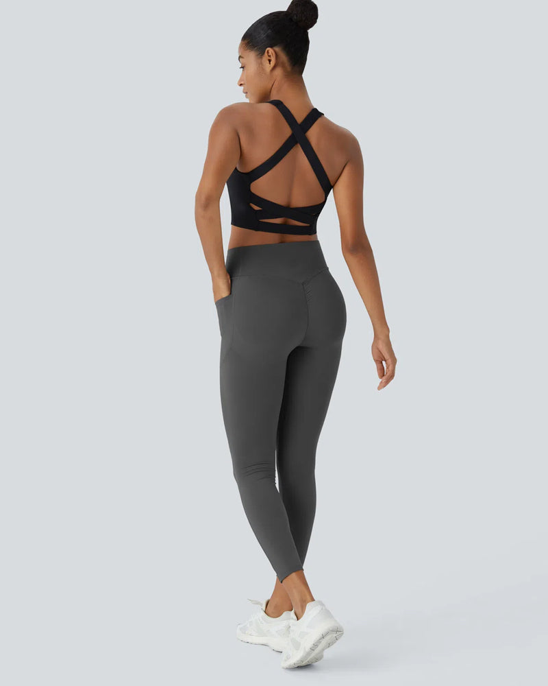 High Waist Gym Leggings - With Pockets