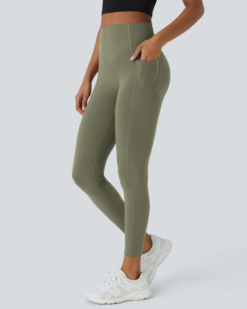 High Waist Gym Leggings - With Pockets