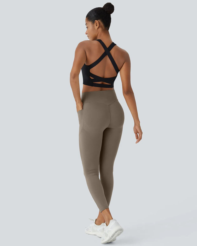High Waist Gym Leggings - With Pockets