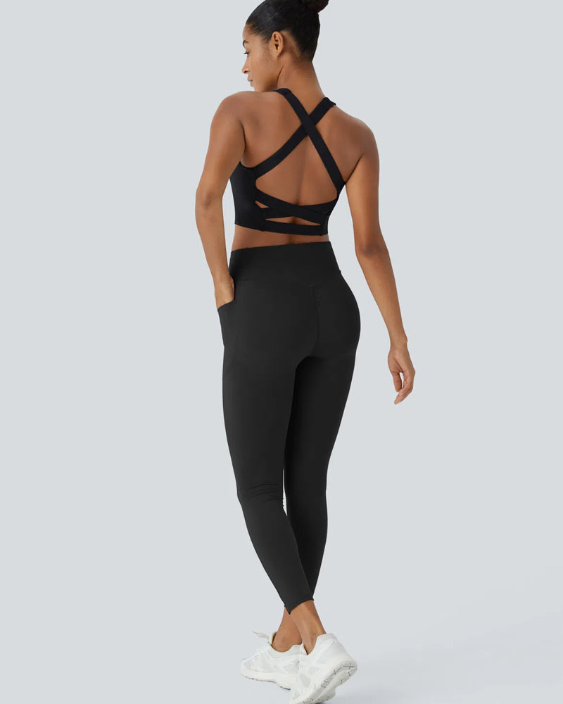 High Waist Gym Leggings - With Pockets