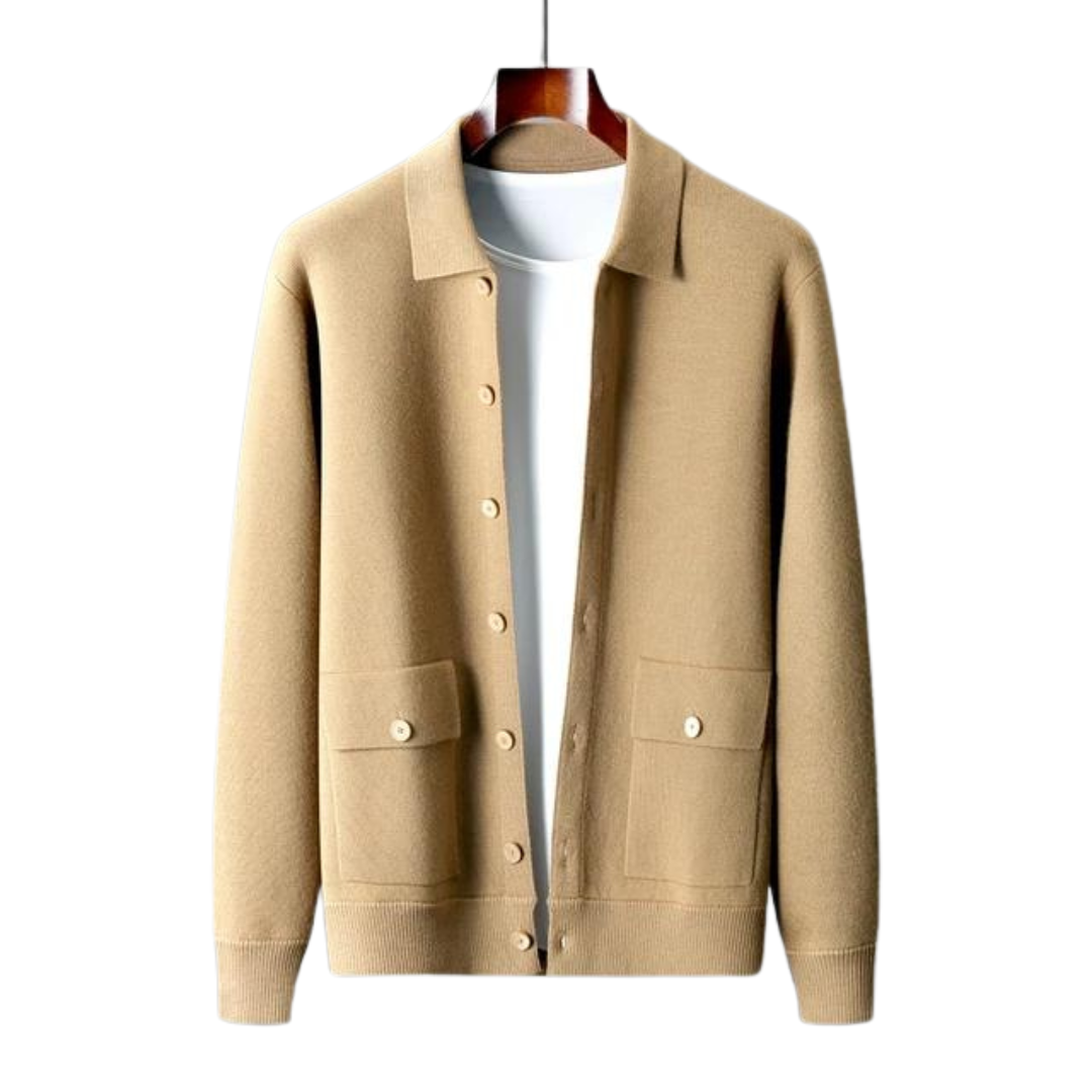 Cardigan - Button Front with Patch Pockets